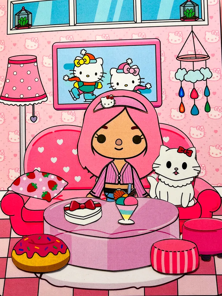 Paper doll Toca Boca at home