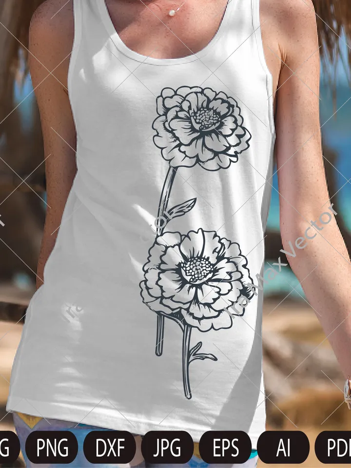 Marigold SVG Bundle, Marigold Flower svg, Marigold dxf, Marigold png, Marigold eps, Marigold vector, Marigold cut files, Marigold outline