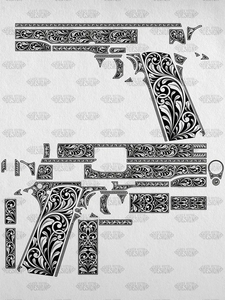 VECTOR DESIGN Rock Island Armory 1911 GI Standard FS Scrollwork
