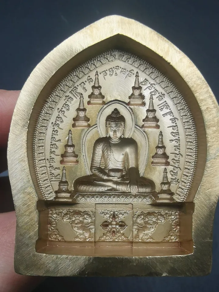 Shakyamuni Tsa Tsa Mold,Old Version 5cm Height, Gandhanra Unique Tibetan Buddha Statue ,Mould For Making Clay Statue,Tsha Tsha