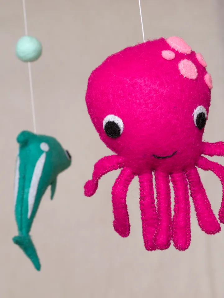 Under The Sea nursery mobile, Gender neutral baby mobile, Ocean crib mobile for nursery decor, Cot mobile