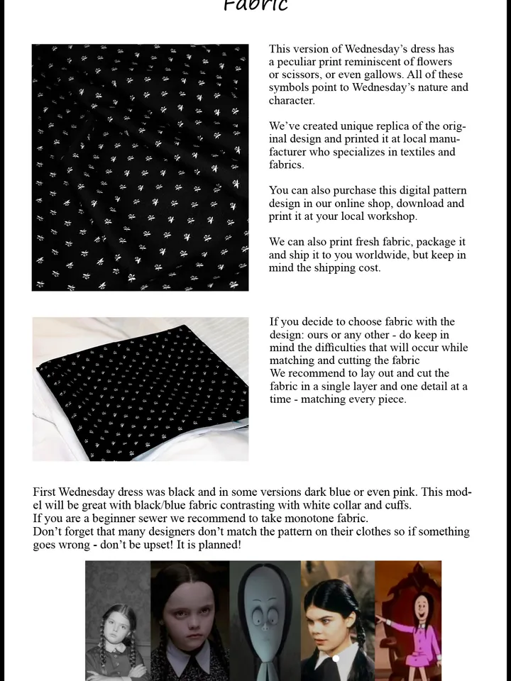 Wednesday Dress Sewing Pattern