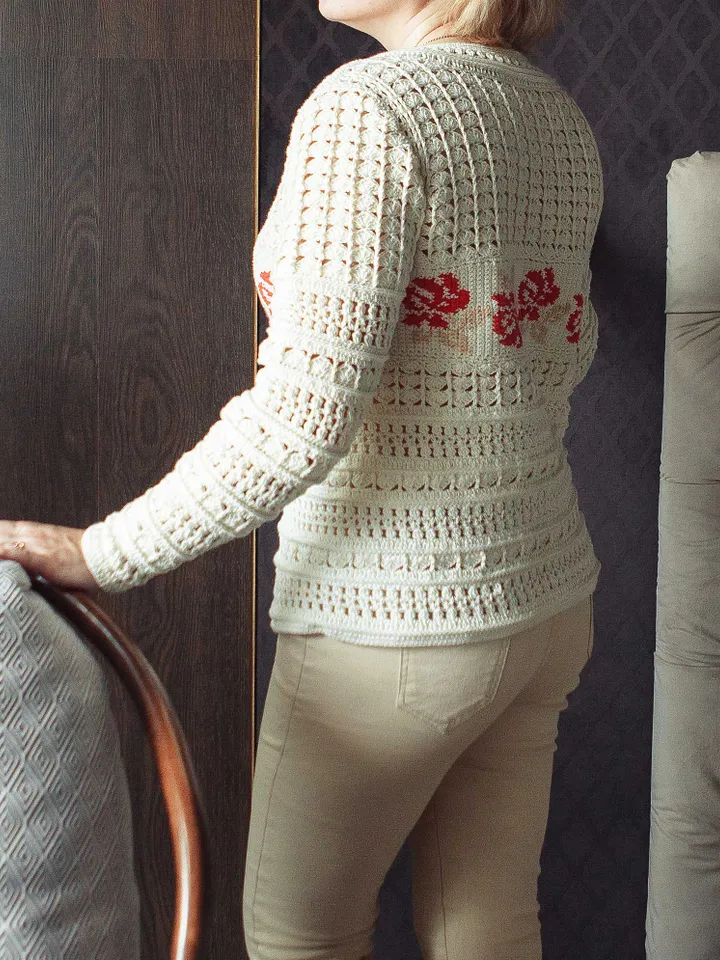 Women's Pullover Sweater Sabrina Crochet Pattern