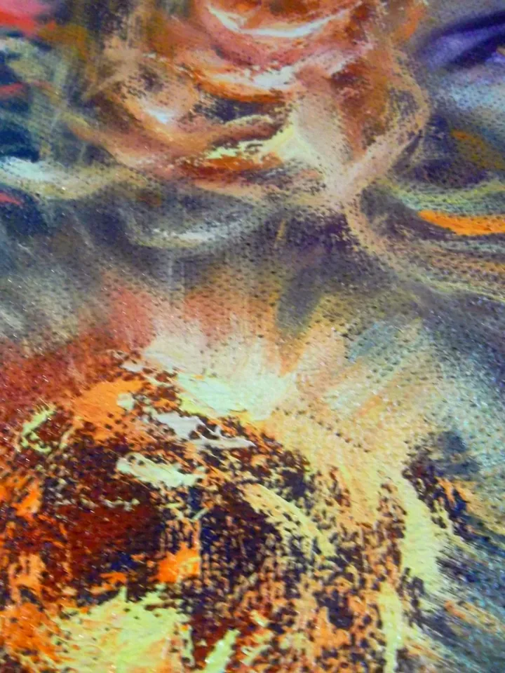 Abstract Girl Art Original Oil Painting Space Cosmos Woman Artist Svinar Oksana