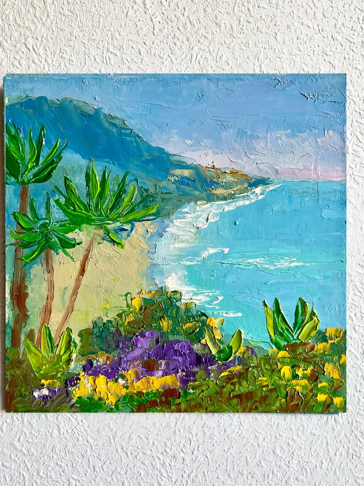 Landscape Painting Original Oil Painting Laguna Beach California Coastal fine art