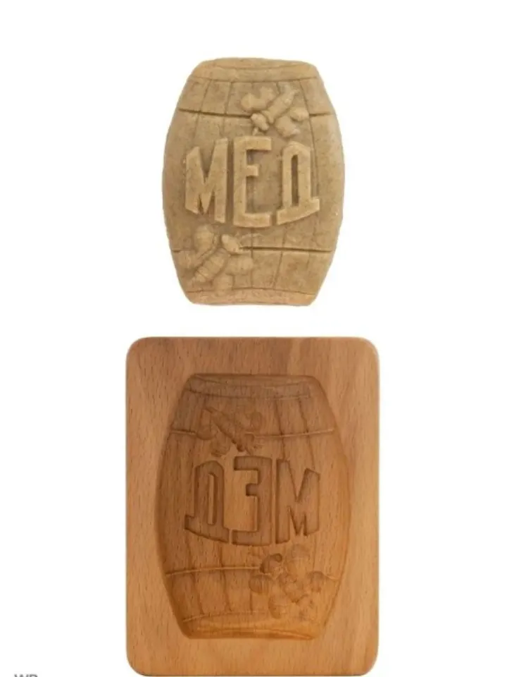 Honey Embossed cookie mold, cookie cutter, wooden mold, Wooden stamp stamp for gingerbread cookies springerle stamp