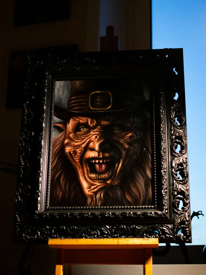 Original Oil painting Leprechaun