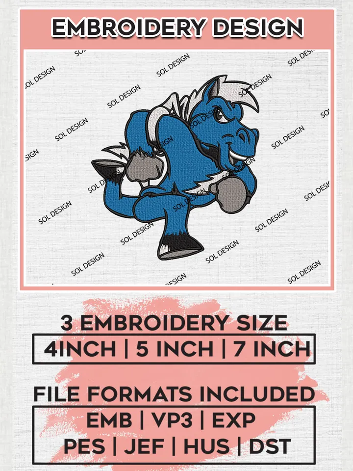 Middle Tennessee Blue Raiders Mascot Team Logo embroidery designs, NCAA Middle Tennessee Blue Raiders Machine embroidery designs, NCAA College Team Logo embroidery designs, Machine embroidery designs, Digital Download