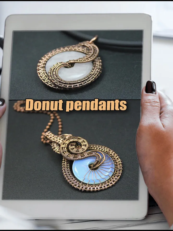 Wire wrap a donut pendants tutorials PDF