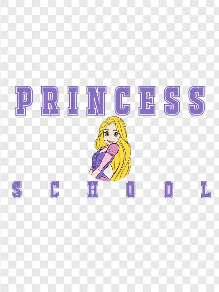 All princess png clipart, Tangled princess PNG, princess sublimation design, Princess school clipart