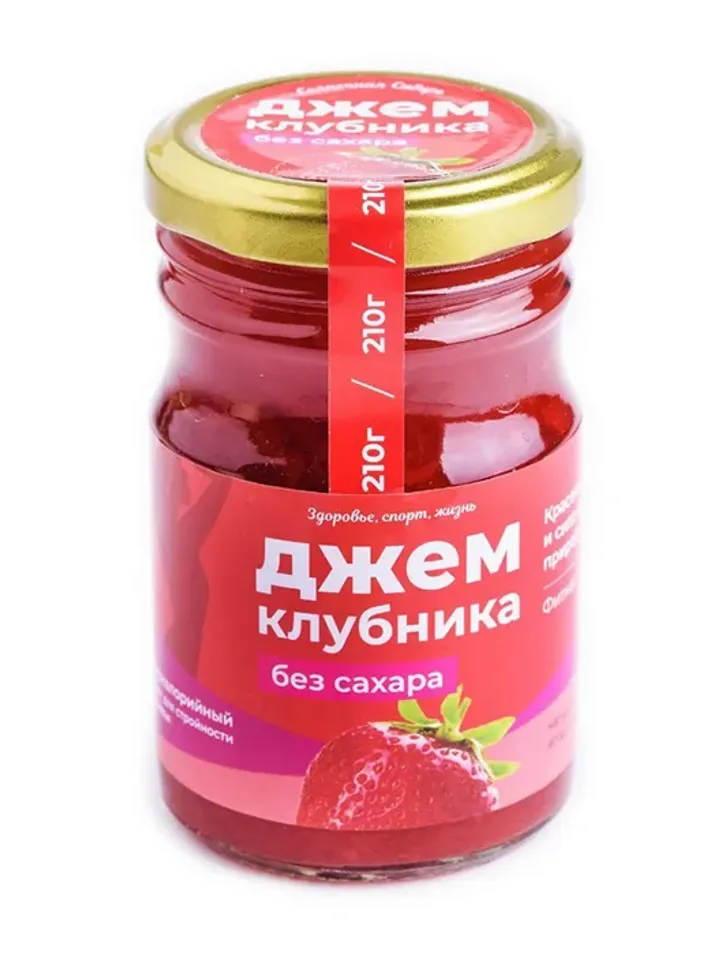 Strawberry Jam (no sugar), 210gr.