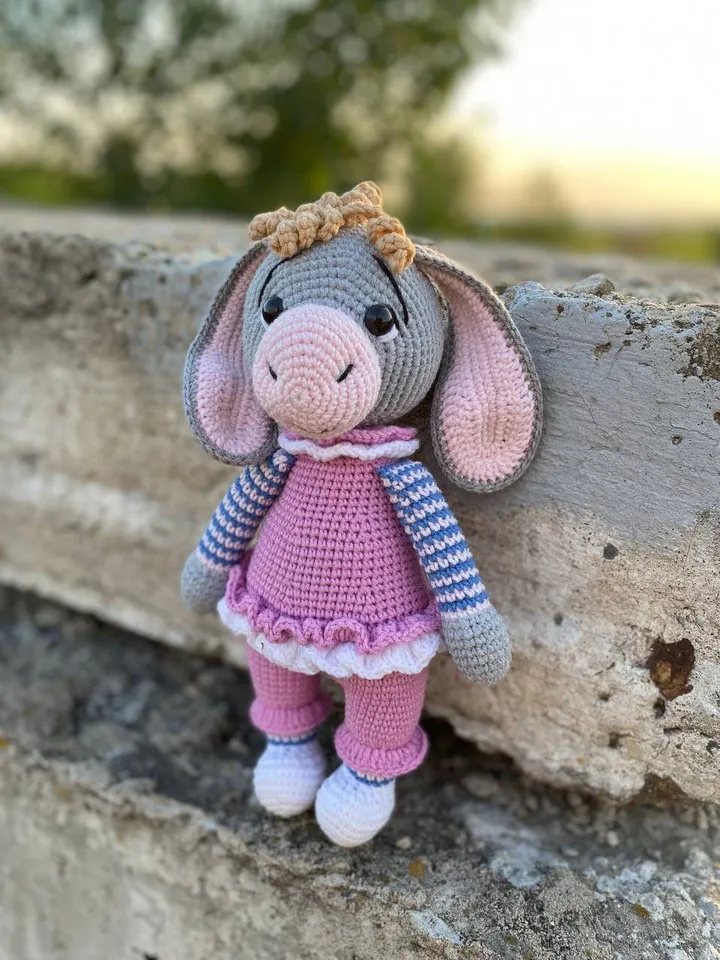 PDF donkey crochet pattern, crochet donkey, donkey pattern, crochet pattern, amigurumi donkey, cute donkey toy, amigurumi donkey pattern