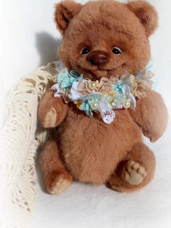 little teddy bear 13 cm, cute brown plush bear
