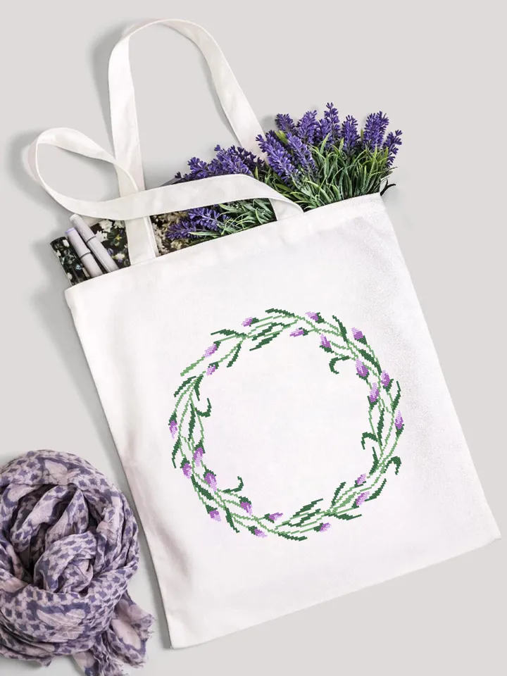 Flower wreath cross stitch pattern PDF Floral frame cross stitch chart, Easy cross stitch border Your text here, Flowers hoop art design #Y2