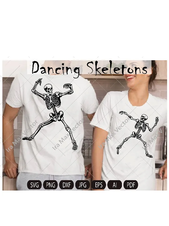 Skeleton svg, Dancing skeleton svg, halloween skeleton svg, skeleton dance svg, spooky season svg, Skull svg, funny halloween svg, Skeletons