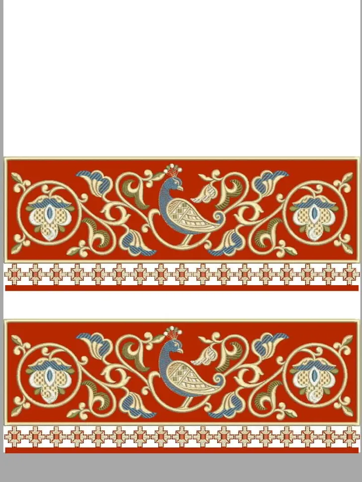 "Pava" is a set of designs for machine embroidery