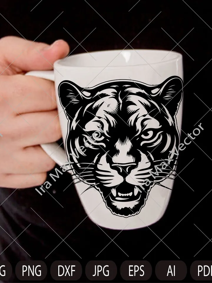 Panther Face svg / Panther Head svg / Panther svg / Panther Mascot svg / Panther Head / Panther Printable / Panther logo/ INSTANT DOWNLOAD