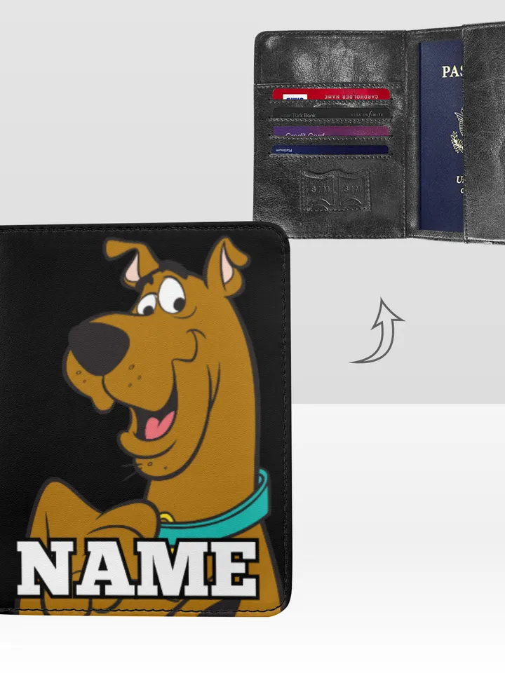 Scooby Doo Passport Cover Custom NAME, Passport Holder High-Grade Microfiber Leather