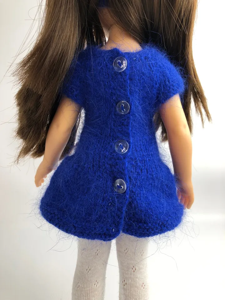 Paola Reina Doll 5 ITEMS Set: Exclusive Handmade Outfit - Dress, Sweater, Tights, Shoes, Hairband - Freedom for Ukraine