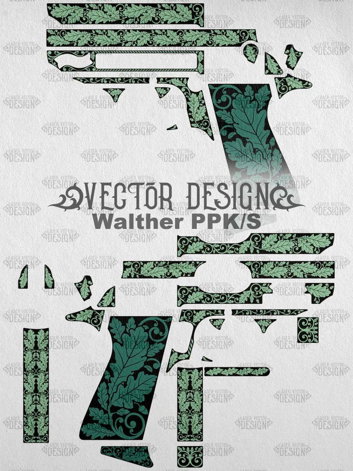 VECTOR DESIGN Walther PPK S Oak leaves