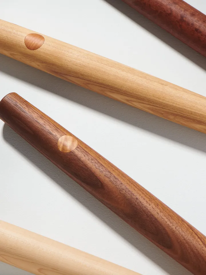 French Style Rolling Pin with Decorative Polka Dot Inlays