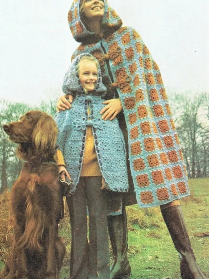 Crochet pattern cardigan, granny squares cardigan, crochet Hooded Cape Coat Crochet Pattern PDF,