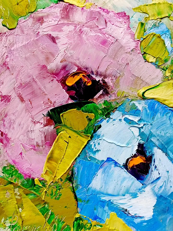 Peony painting Flowers original oil painting Small Original art Peonies wall art Pink peonies artwork Floral New home gifts 7x5 in