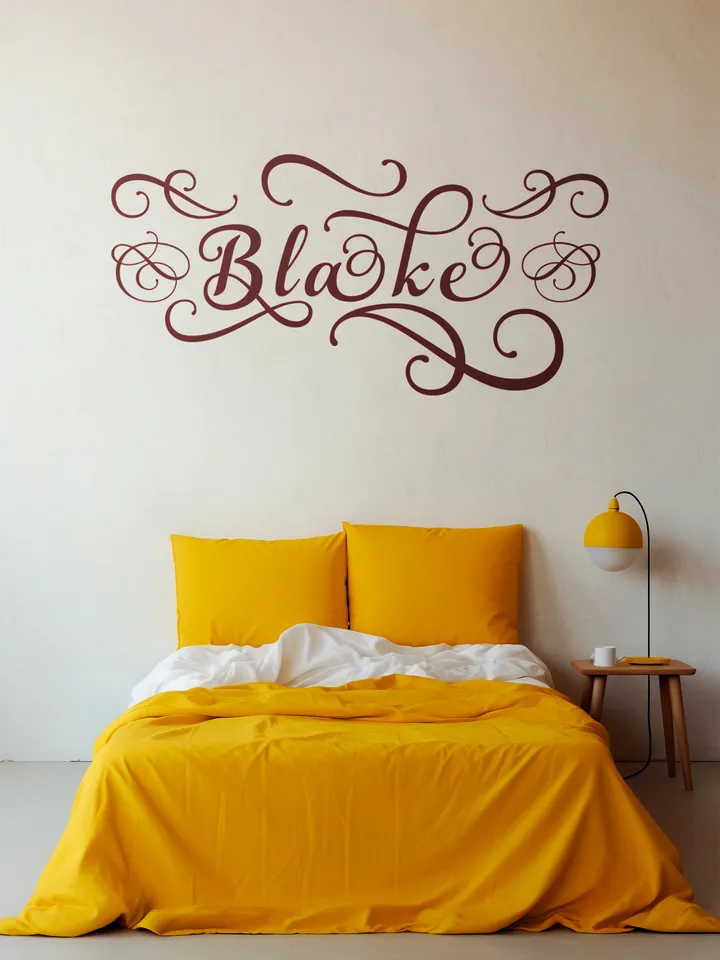 Blake - name in Samantha style with bright letters, digital design