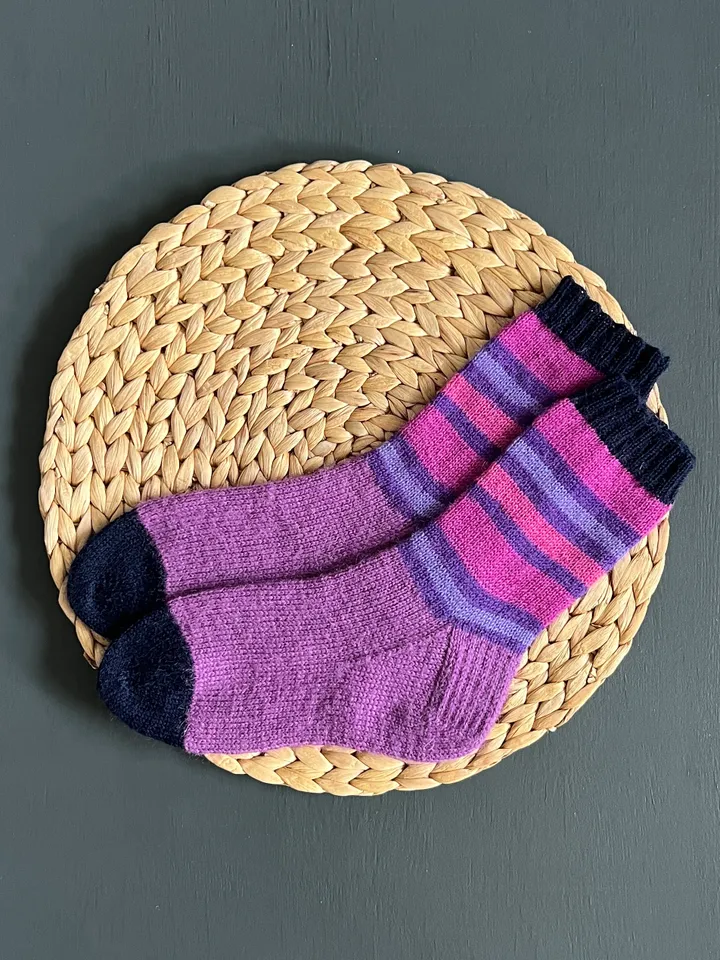 Handmade knitted womens socks/ Warm knitted accessory