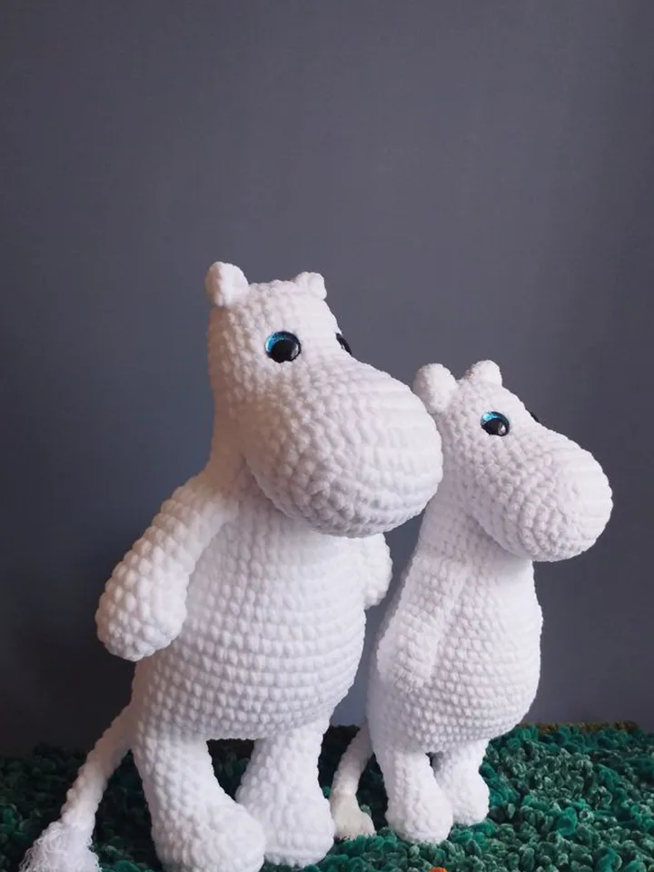 Moomin Troll Amigurumi Crochet Pattern - Large 30-40cm Soft Toy for Cuddles