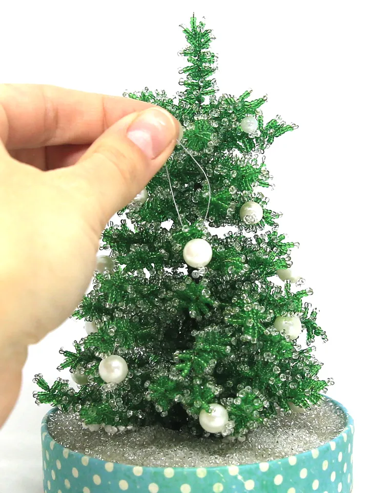 Beaded Flowers pattern | Christmas tree | Seed bead patterns | Beadwork pattern | Digital Download - PDF