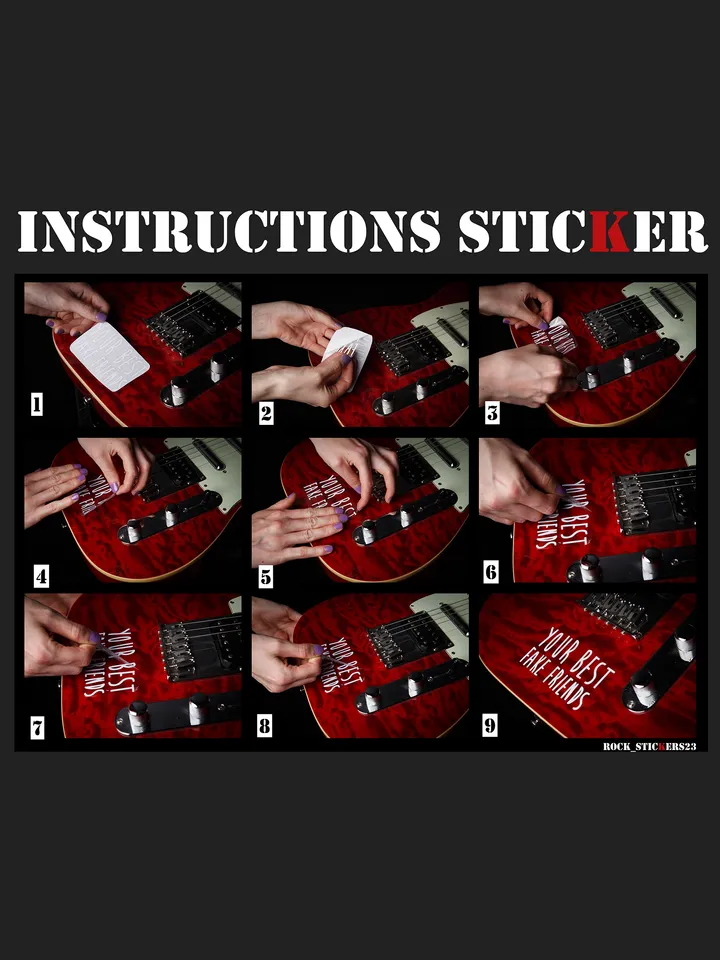Tom DeLonge Fender Starcasters guitar stickers Blink-182 vinyl decal