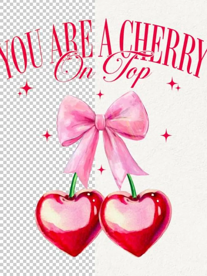 Cherry Valentines Sublimation Shirt png, Valentines png, Pink Bow png, Coquette Valentines png, Soft girl era png, Social Club png, Love png