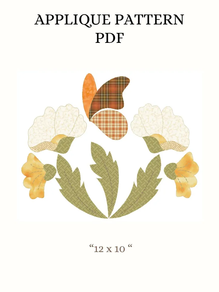 Applique pattern "Autumn flowers"