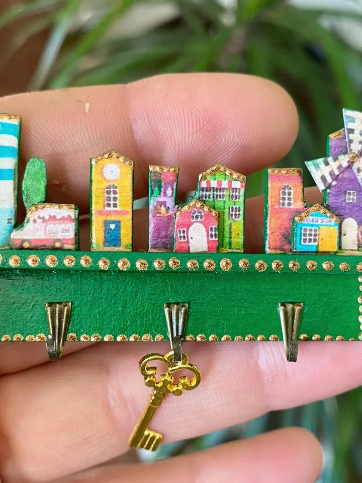 Key Holder for Dollhouse. Dollhouse Miniature. Doll Accessories. Handmade Key Holder. 1:12