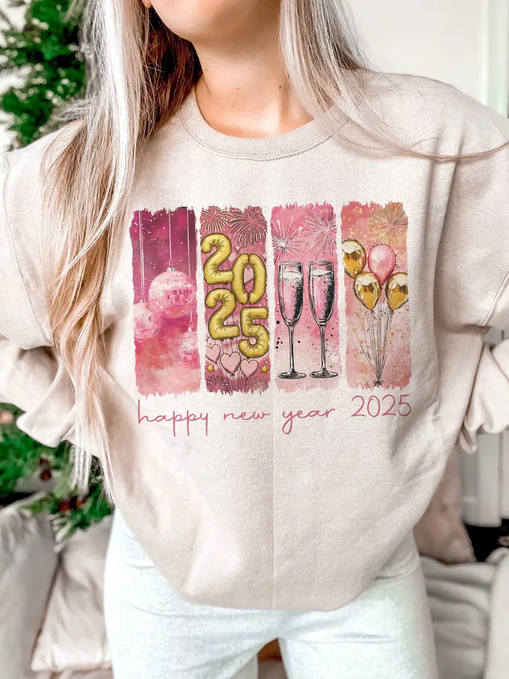 Retro New Year 2025 Png, New Years Png, Disco Ball Png, Gold Glitter, Brushstroke Png, New Year New Me PNG, Brushstroke, 12 New Chapters