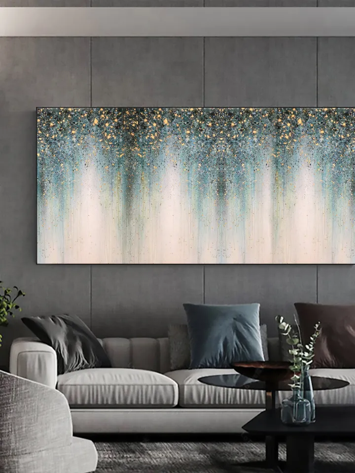 Original Gold Foil Oil Painting on Canvas Large Wall Art Abstract Golden Acrylic Painting Custom Painting Living room Wall Decor Home Decor