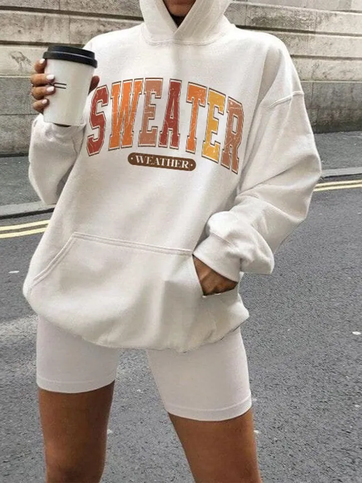 Sweater Weather SVG PNG, Distressed & Solid, Retro Fall Svg, Autumn, Vintage College Varisty Text, Shirt Sublimation Png, Cricut Cut File