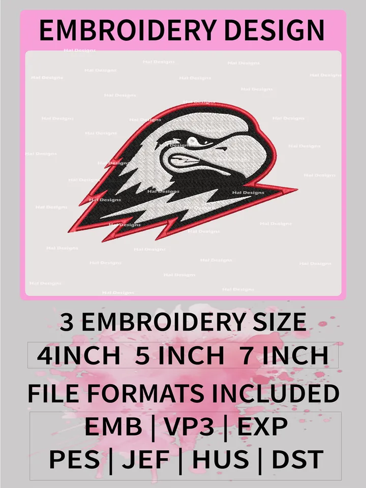 NCAA Southern Utah Thunderbirds Embroidery File, 3 Sizes, 6 Formats, NCAA Machine Embroidery Design, NCAA Logo, NCAA Teams