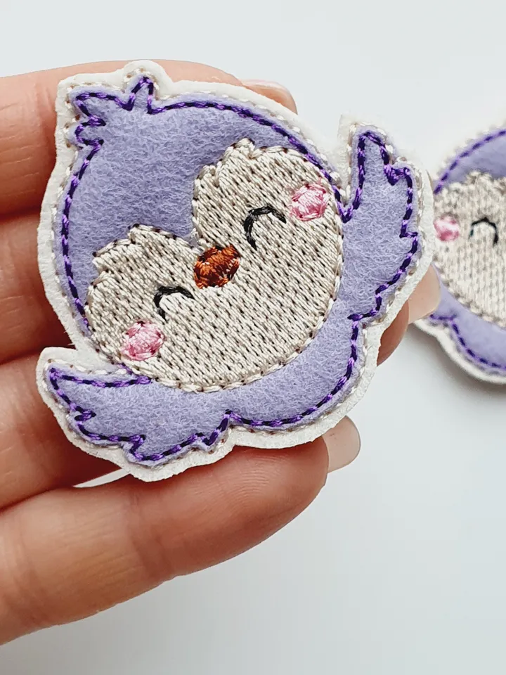 ITH Felt Birdie Embroidery Design Applique, Mini Bird Felties Pattern for Crafts, 4x4 Hoop DIY Project File