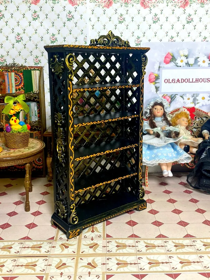 Bookcase. Shelf. 1:12. Furniture for a doll.