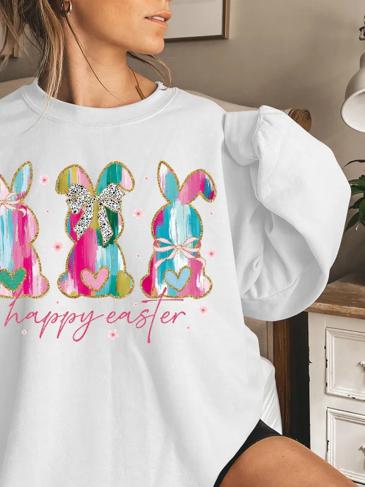 Happy Easter PNG, Coquette Easter Bunny Png, Retro Easter Png, Easter Coquette Png, Brushstroke Easter Png, Glitter Easter Png, Easter Girl