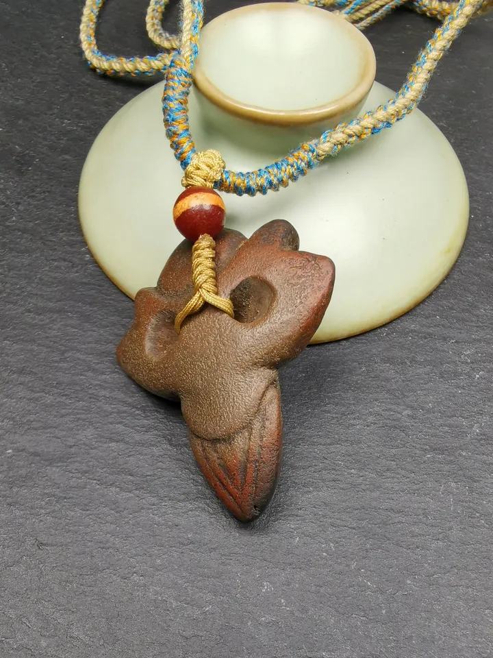 Gandhanra Old Tibetan Tsa Tsa Statue, Vajrakilaya Phurba Amulet Pendant,Buddhist Protector Deity,50 Years Old