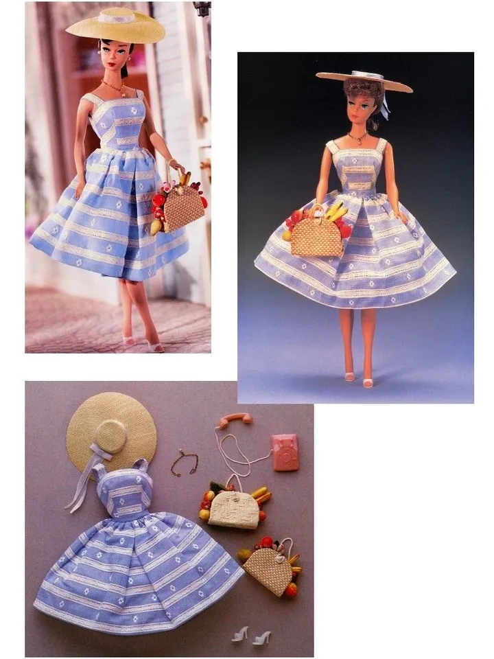 Vintage Barbie Sewing Pattern Suburban Shopper Wardrobe Clothes for Dolls 11-1/2" Digital Download PDF