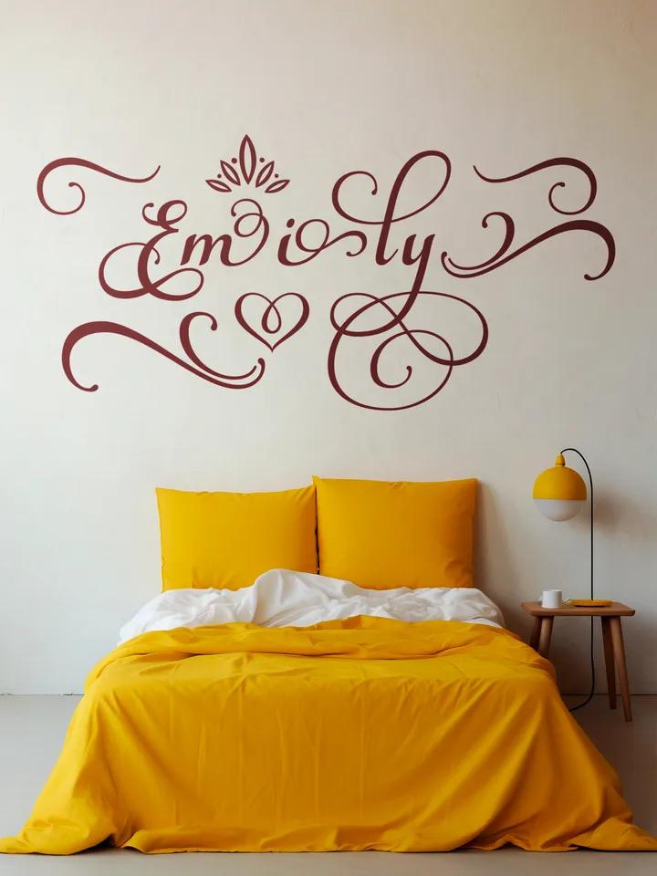 Emily - name in Samantha style with bright letters, digital design