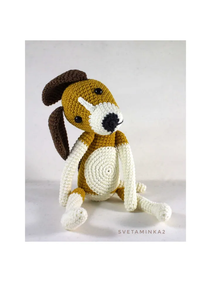 Crochet Beagle Pattern. Amigurumi Dog. Digital Download. PDF.