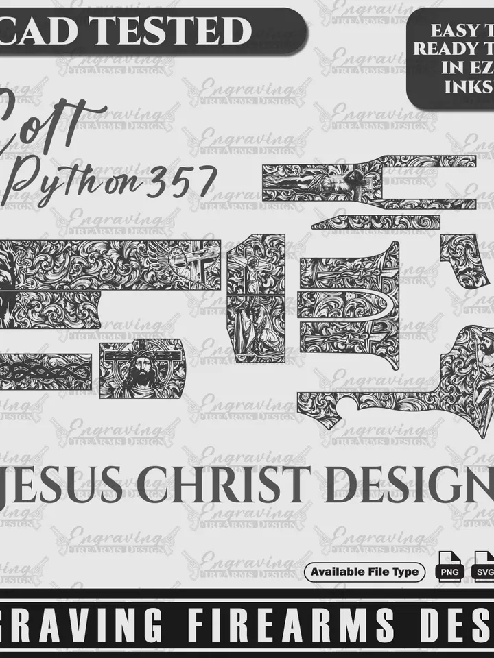 Engraving Firearms Design Colt Python 357 Jesus Design