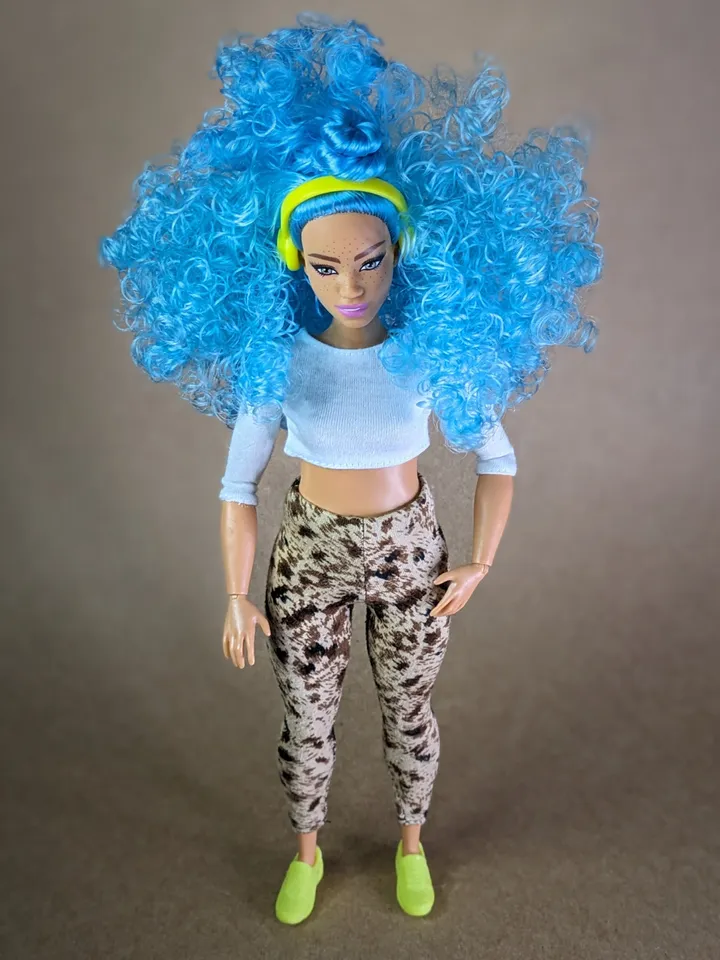 Leopard print leggings for 1/6 scale fashion female dolls