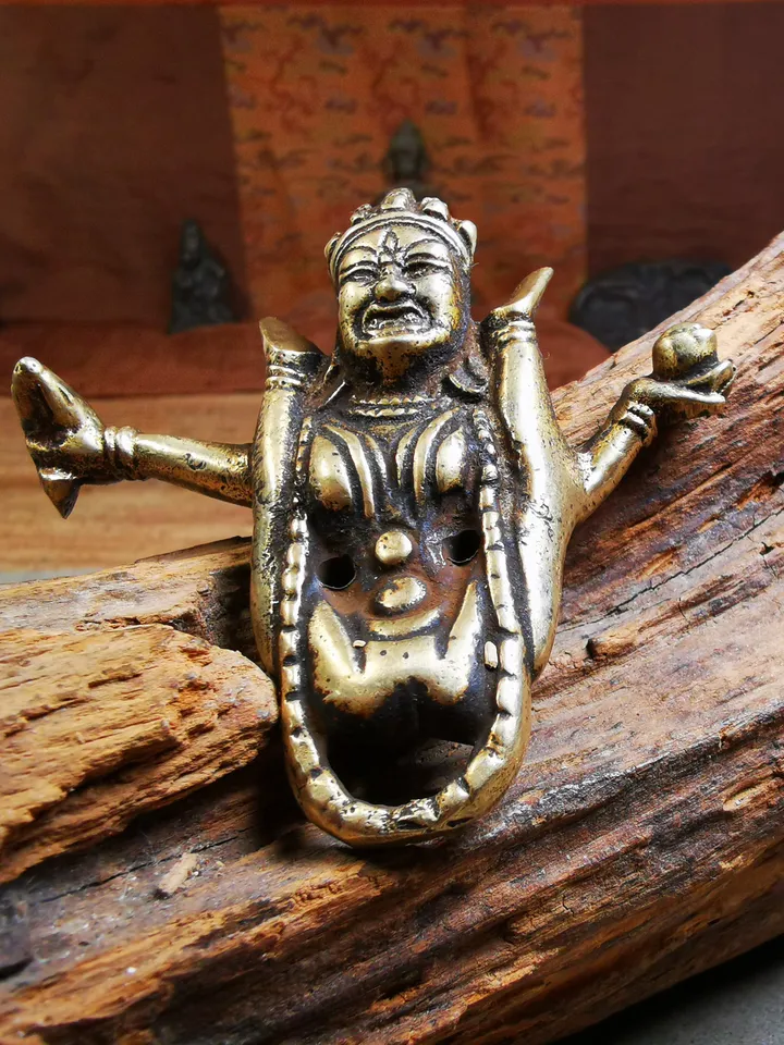 Gandhanra Acient Tibetan Buddhist Statue,Sukhasiddhi Dakini,Shangpakagyu White Dakini Khechari,Kachod Karmo,Tantric Female Buddha,2.76"