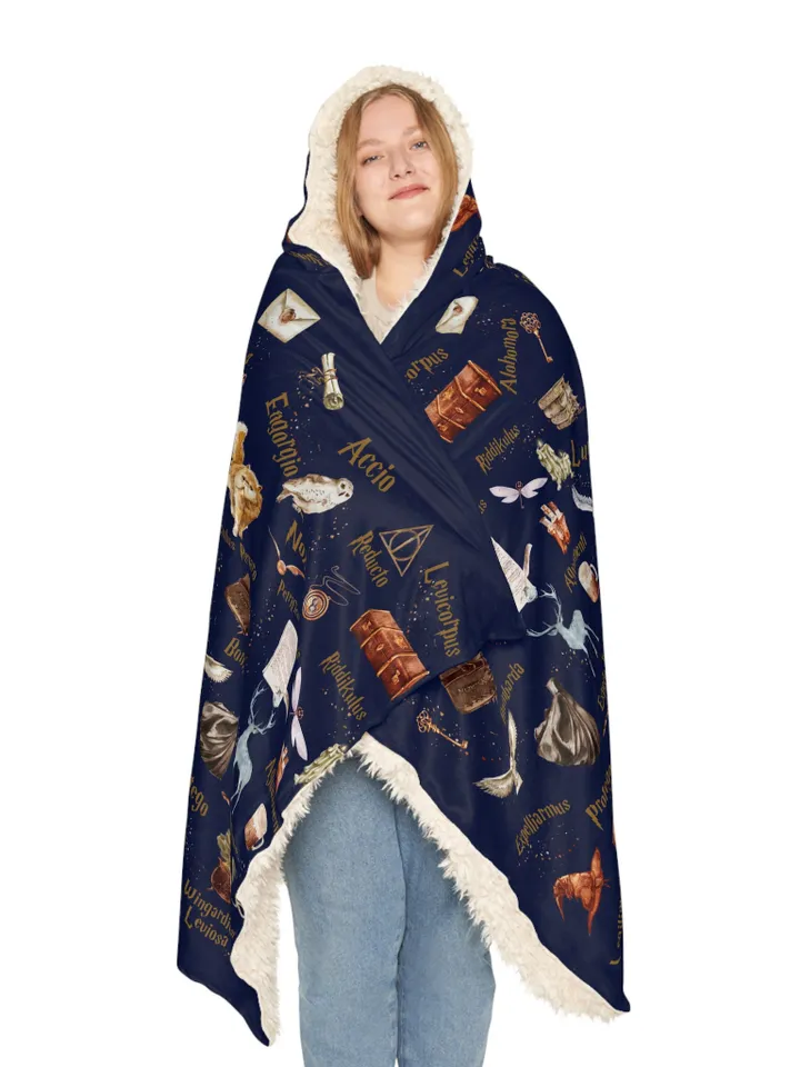 Wizarding World Snuggle Blanket ; Magic School Snuggle Blanket Owl Key Magic World Custom Wizard Snuggle Blanket Gift Baby Magic WBB12